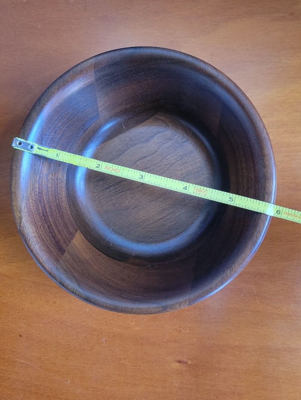 Vintage Mid Century Style Dark Walnut Stained Wood Bowls - Set of 2 - Picture 4 of 5